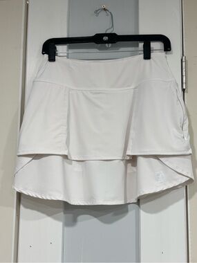 FootJoy Cream Layered High-Low Tennis Skort S
